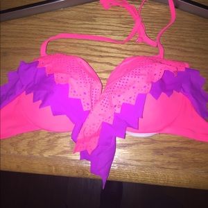 PINK halter bikini top